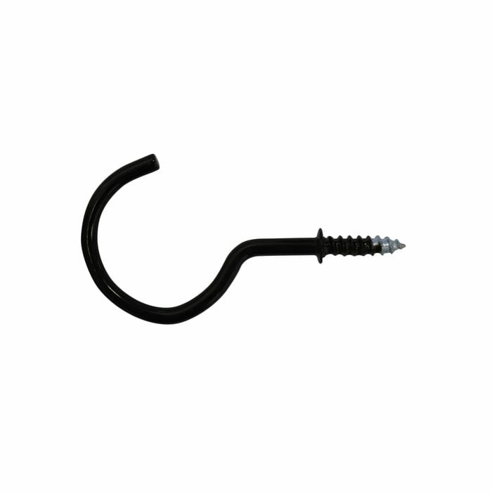 Everhang 28mm Black Cup Hooks - 10 Pack