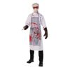 Mad Scientist Halloween Costume Adult Bloody Lab Coat with Mask Hat Glasses and Gloves, Standard