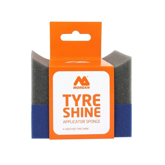 Morgan 9 x 8 x 7cm Blue/Grey Tyre Shine Applicator Sponge 