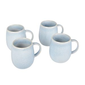 4pc NF Living Snug Mug 350ml Capacity Ceramic Mugs Stoneware Dinnerware SkyBlue
