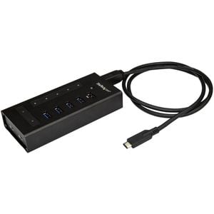 StarTech.com 7 Port USB C Hub - 2x USB-C & 5x USB-A - Mountable Metal USB 3.0 Type-C Hub - 5Gbps USB 3.2 Gen 1 - Self Powered