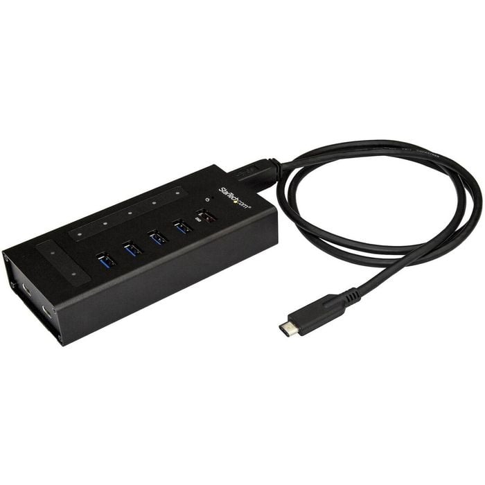 StarTech.com 7 Port USB C Hub - 2x USB-C & 5x USB-A - Mountable Metal USB 3.0 Type-C Hub - 5Gbps USB 3.2 Gen 1 - Self Powered