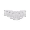 Argon Tableware 130ml Glass Jam Jars With No Lids - Set Of 6 Empty Screw Top Kitchen Storage Preserving Jar