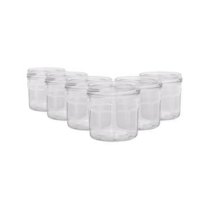 Argon Tableware 130ml Glass Jam Jars With No Lids - Set Of 6 Empty Screw Top Kitchen Storage Preserving Jar