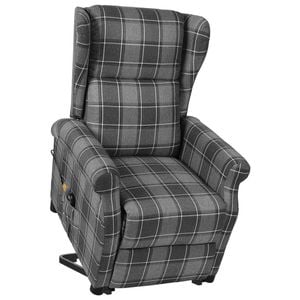 vidaXL Lift Chair Massage Chair Lift Recliner Chair Office Armchair Grey Fabric