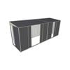 Build-a-Shed 1.5 x 5.2 x 2m Sliding Door Tunnel Shed with 3 Sliding Side Doors - Grey