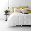 Park Avenue European Double Cotton Quilt Cover W/ Pillowcase Vnt Washed White