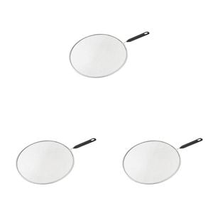3PK Topchef Round Mesh Cooking Splatter Screen Guard 28cm Silver/Black