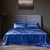 Royal Comfort Satin Sheet Set 4 Piece Navy Blue King