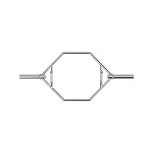 Costway 142cm Olympic Hex Barbell Bar Trap Weight Lifting Shrug Deadlift w/2 Snap Springs Gym Home