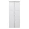 European Cabinetry Hamptons White Square Black Stockholm Storage Cupboard