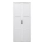 European Cabinetry Hamptons White Square Black Stockholm Storage Cupboard