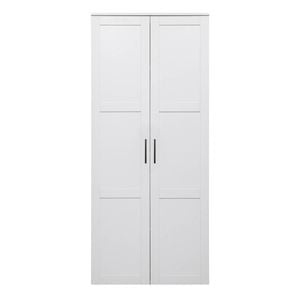 European Cabinetry Hamptons White Square Black Stockholm Storage Cupboard