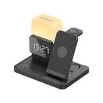 TODO 5 in 1 Wireless Phone Charger Alarm Clock LED Lamp 15W Fast Charge