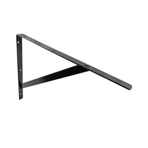 Carinya 400 x 350mm Black Straight Stayed Bracket
