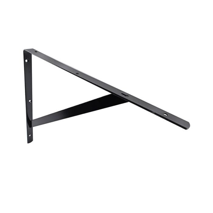 Carinya 400 x 350mm Black Straight Stayed Bracket