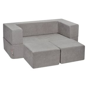 VEVOR 100x100x20cm Modular Kids Play Couch Dark Grey 4Pcs DIY Creative
