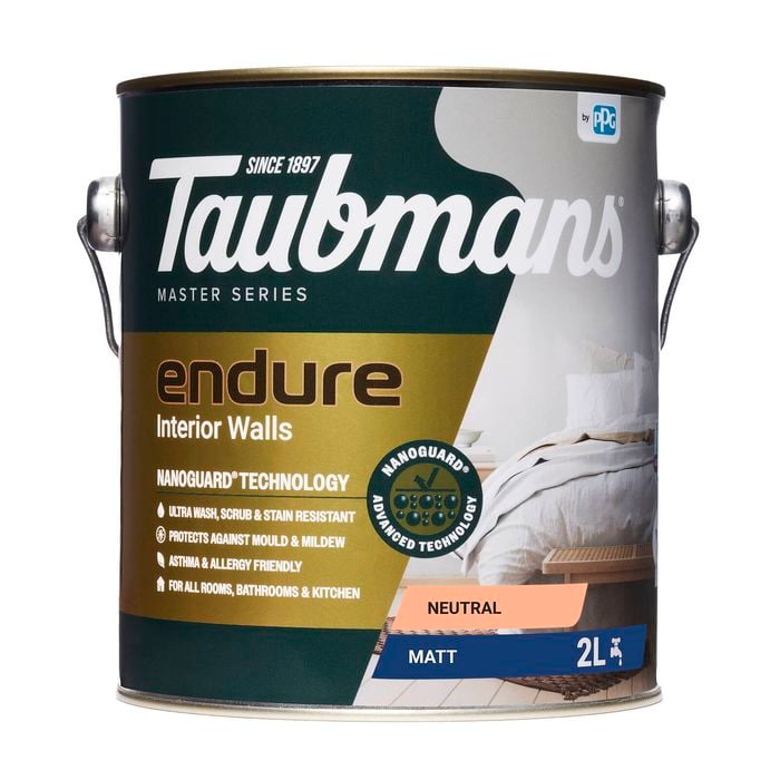 Taubmans 2L Neutral Matt Endure Interior Walls Paint