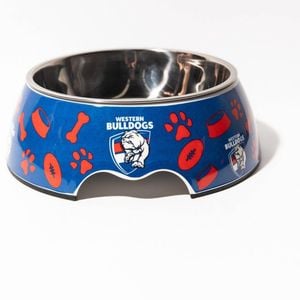 AFL Pet Bowl - Western Bulldogs - Food Water - Dog Cat