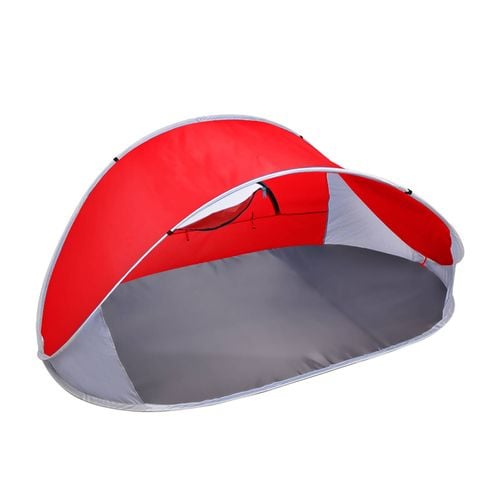 Mountview 4 Person Family Size Pop Up Camping Tent Beach Shelter in Red