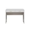 European Cabinetry White Fluted Oval Brass Odessa Desk