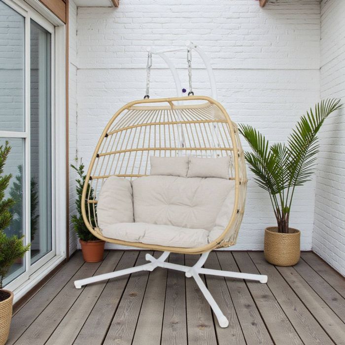 Snug Steel Hanging Chair - Natural