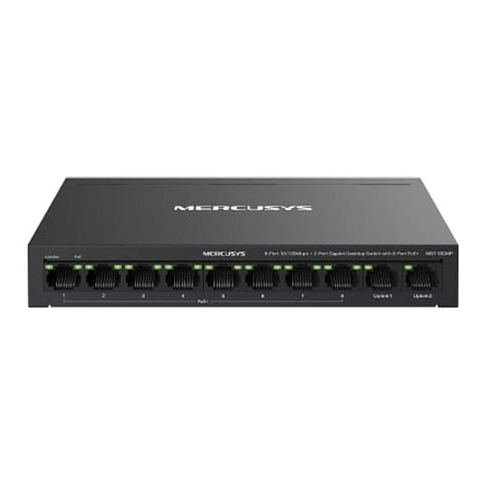 Mercusys Ms110cmp 8-port 10/100 Mbps + 2-port Gigabit Desktop Switch With 8-port Poe+