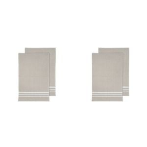 2x 2pc Ladelle Terry 100% Cotton Kitchen Dish Drying Towel Set Reusable Stone