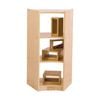 Jooyes Children Curved Shelf With Open Back - H91cm - Original Wood Colour | 54cm | Display Shelf