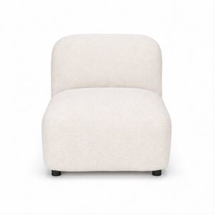 Home Bazar Barcelona Lounge Chair Ivory Boucle