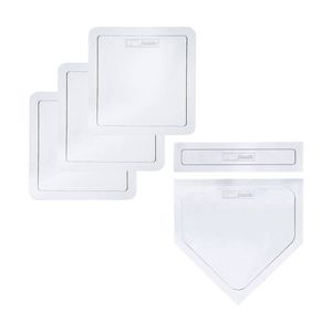 5pc Franklin Mlb Durable Weather-resistant Rubber Base Throwdown Set White