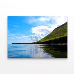 A Body of Water with Hills  Print 100% Australian Made 150 x 100cm  (Stretched)