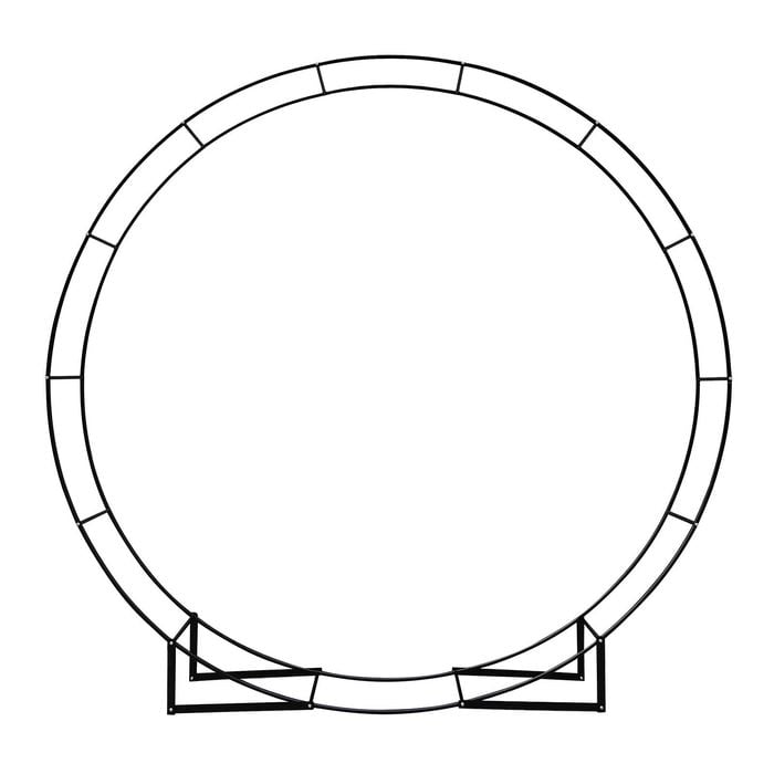 Jack 2.2 x 2.4m Black Round Garden Arch