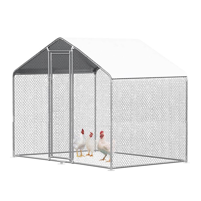 Large Walk-in Pet Chicken Run Coop Cage Rabbit Hutch Ferret House Guinea Pig Enclosure 300 x 200 x 195cm - 3 x 2 x 1.95M