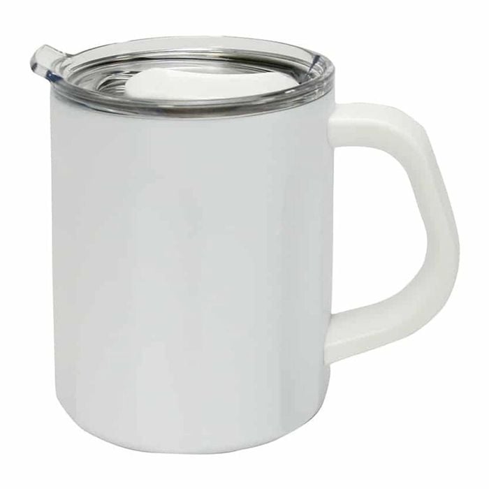 Annabel Trends Travel The Big Mug/cup 470ml Double Walled Stainless Steel White