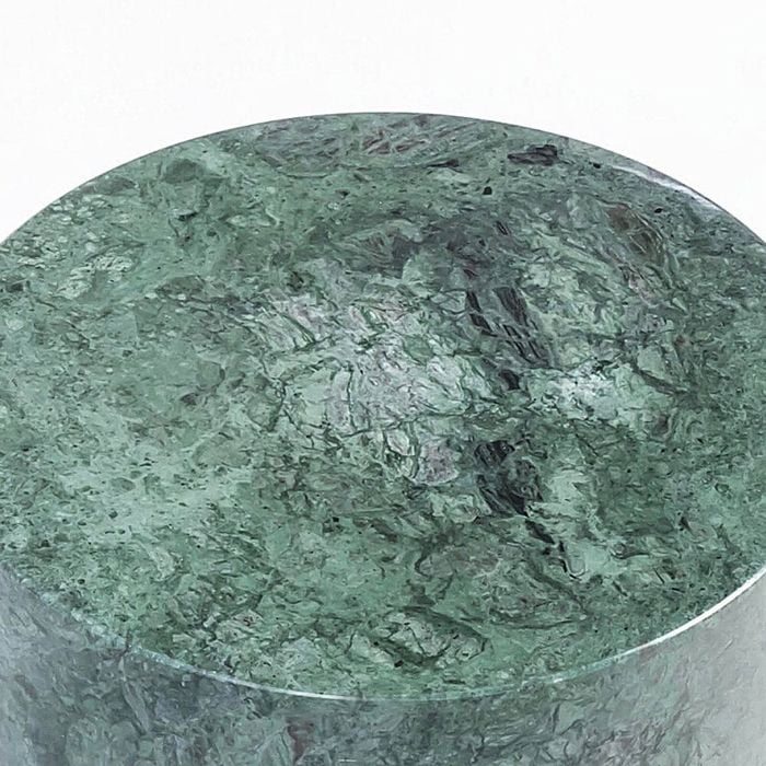 Crescent Solid Marble Side Table