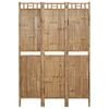 vidaXL 3-Panel Room Divider Bamboo Room Separator Partition Folding Screen