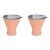 2PK Annabel Trends 250ml Stainless Steel Double Wall Cocktail Cup Gelato Peach