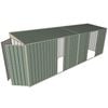 Build-a-Shed 1.5 x 6 x 2m Single and Double Sliding Side Door Skillion Shed - Green