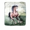400gsm Soft 3d Animal Print Faux Mink Blanket Queen 200x240 Cm Dashing Horse