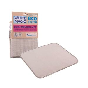 White Magic Eco Cloth Dish Drying Mat Pebble