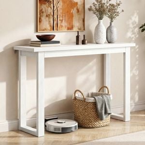 Homfurn Console Table 110cm White