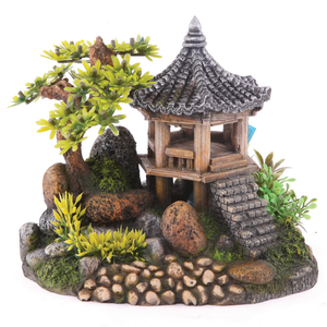 Kazoo Chinese Temple W/Plants (18644)