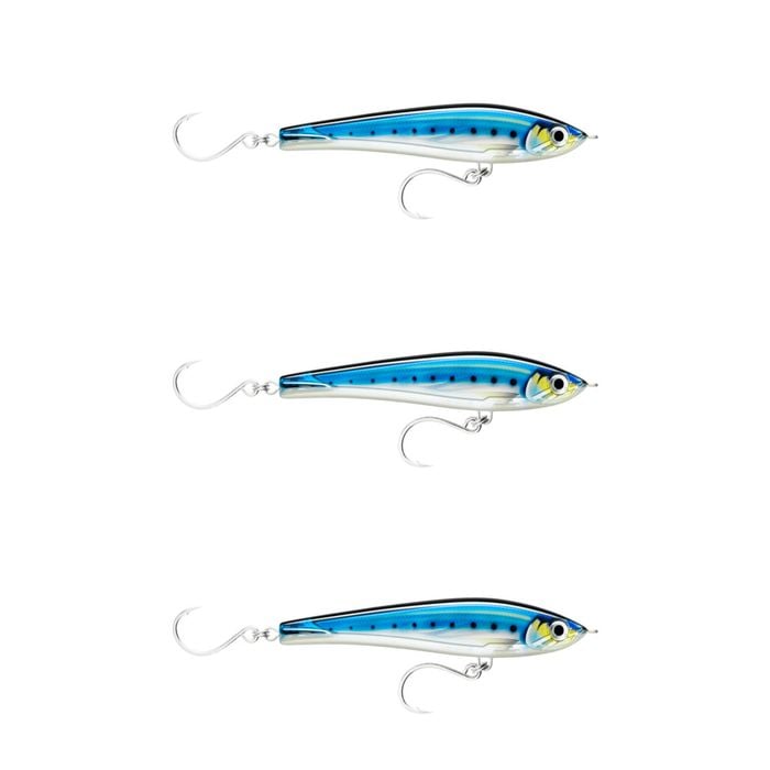 3x Rapala 17cm X Rap Magnum Stick Slow Sink Bait Fishing Lures -HD Blue Sardine
