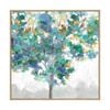 Artey | Climbing Blue - Framed Canvas - Natural Frame - 140 x 140cm