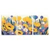 3pcs Flowers in Clusters Colorful Perfect  Print 100% Australian Made 3 x 40x60cm (Metal Print)