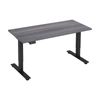 Lorell Sit-to-Stand Two-Tier Height Desk Blk & Desktop Large Charcoal 183x76cm