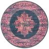 Garden 211 Navy 240x240cm - Large Round Transitional Pet Friendly Indoor Rug