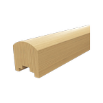 66 x 66mm 4.8m H3 Treated & Pre-Oiled Clear Rebated Breadloaf Laminated Pine Handrail