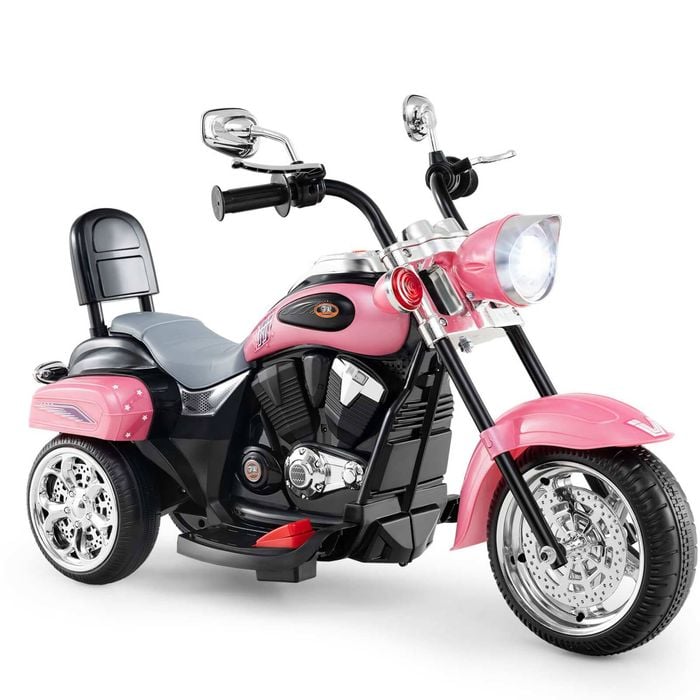 Costway Kid Motorcycle Electric Ride On Car Motorbike Police Car Boys Pink